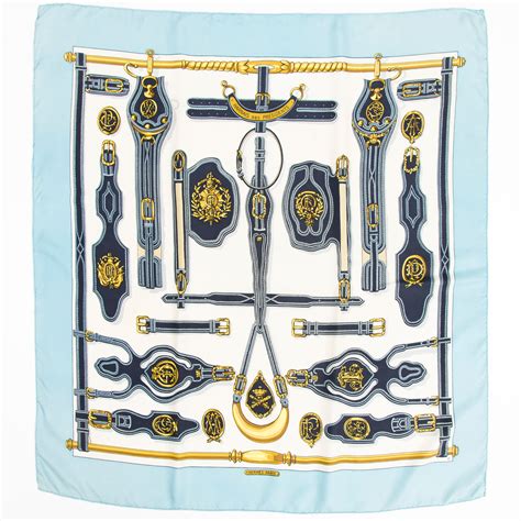 hermes presidents scarves old ù|Harnais des présidents yellow, white .